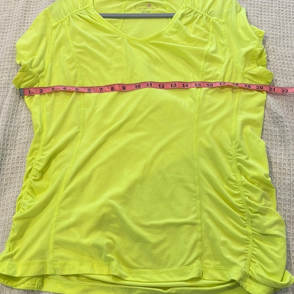 Tangerine XXL Safety Green Color Ruched at sides EUC Might not have ever worn - Picture 1 of 7